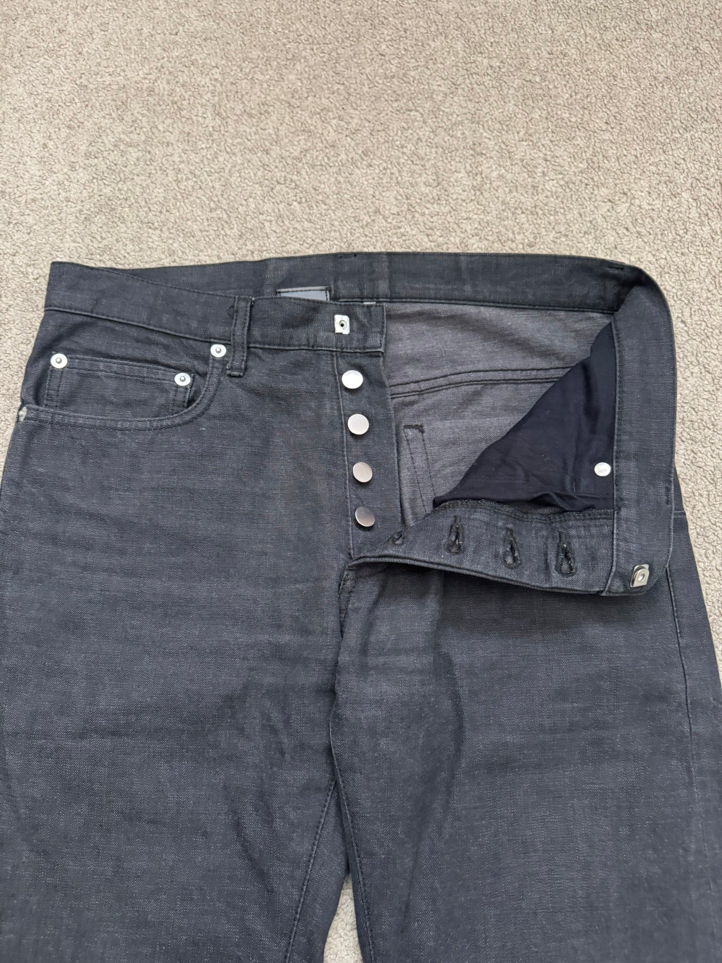 SS08 Dior Homme by Kris Van Assche MIJ Black Denim Jeans