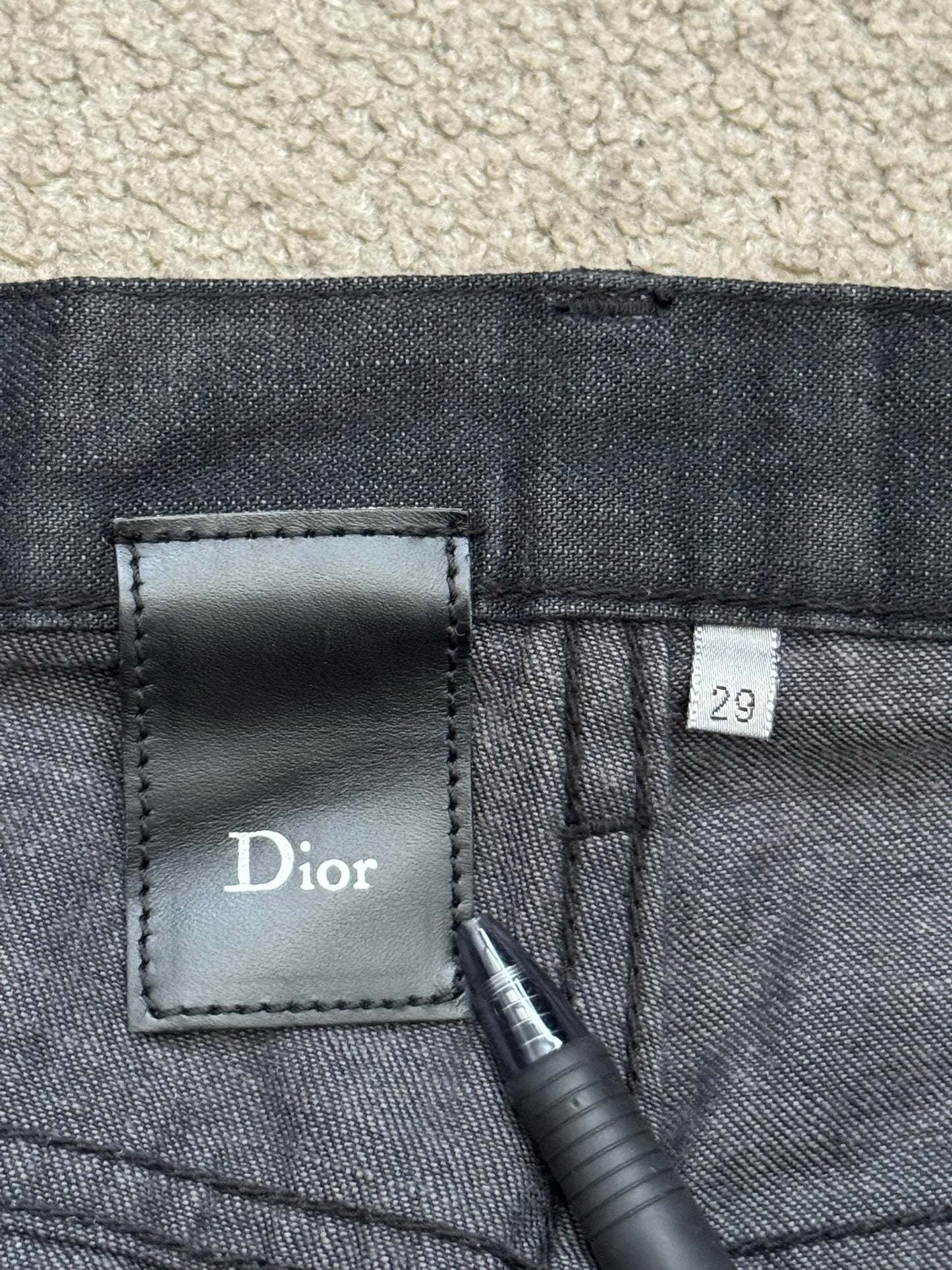 SS08 Dior Homme by Kris Van Assche MIJ Black Denim Jeans