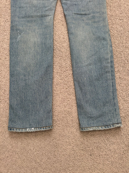 FW17 Saint Laurent Paris Crash Distressed D02 Denim Jeans