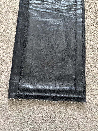 AW03 Dior Homme by Hedi Slimane “Luster” Black Waxed Clawmark Denim Jeans