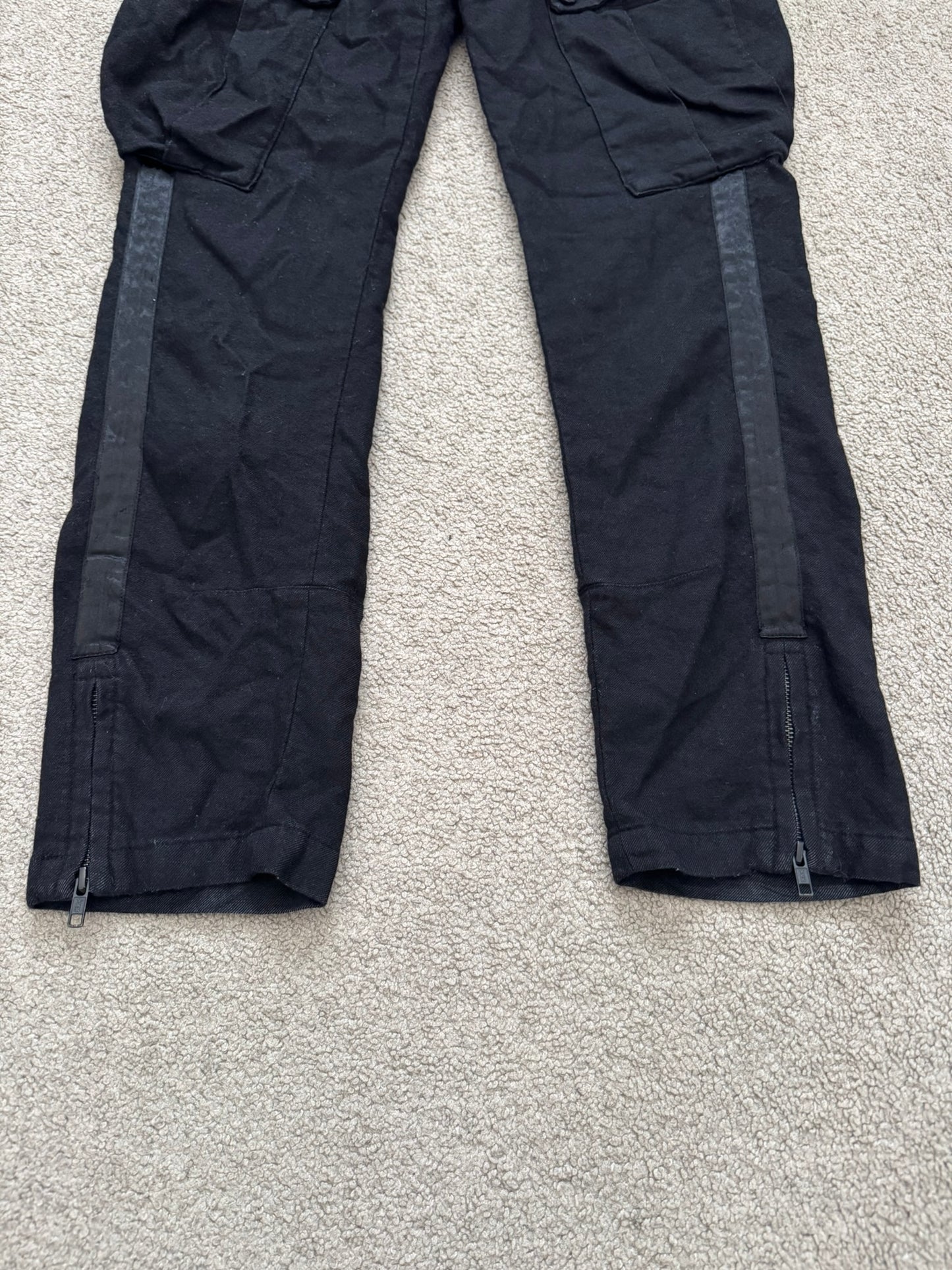 Ann Demeulemeester Wool Side Stripe Cargo Pants