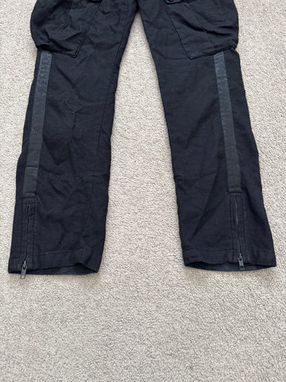 Ann Demeulemeester Wool Side Stripe Cargo Pants