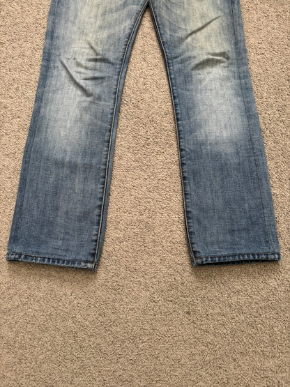 SS08 Dior Homme by Kris Van Assche Dirty Light Washed Denim Jeans