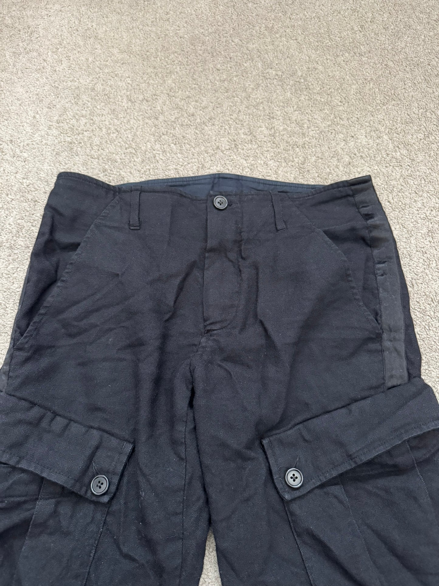 Ann Demeulemeester Wool Side Stripe Cargo Pants