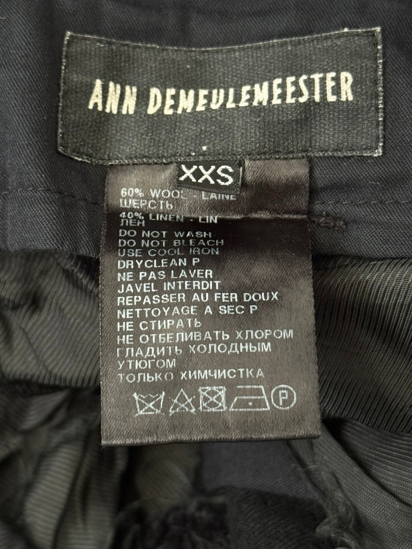 Ann Demeulemeester Wool Side Stripe Cargo Pants