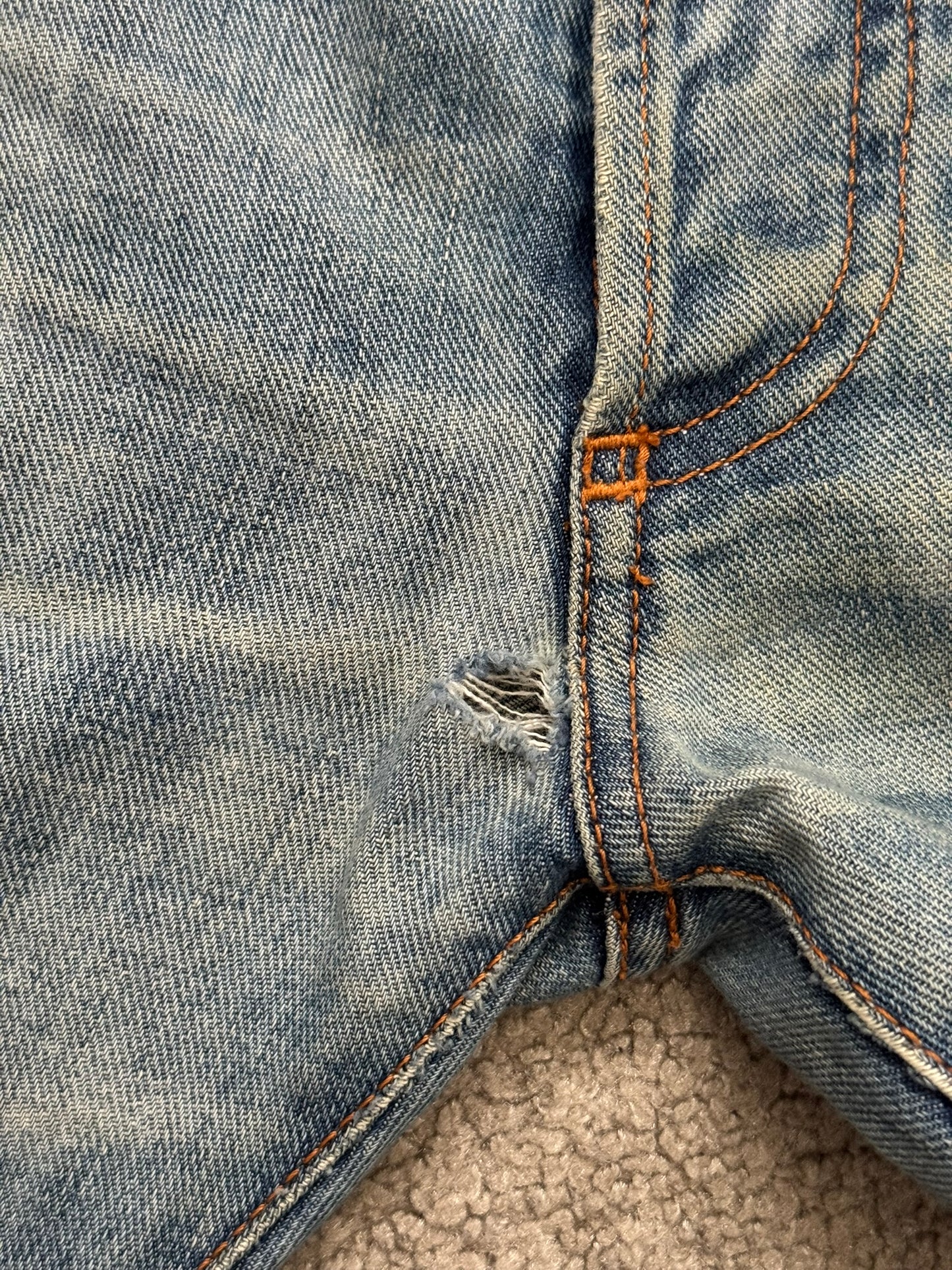 SS08 Dior Homme by Kris Van Assche Dirty Light Washed Denim Jeans