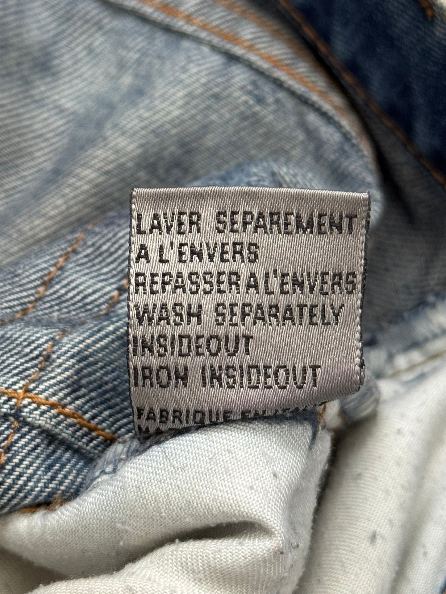 SS08 Dior Homme by Kris Van Assche Dirty Light Washed Denim Jeans