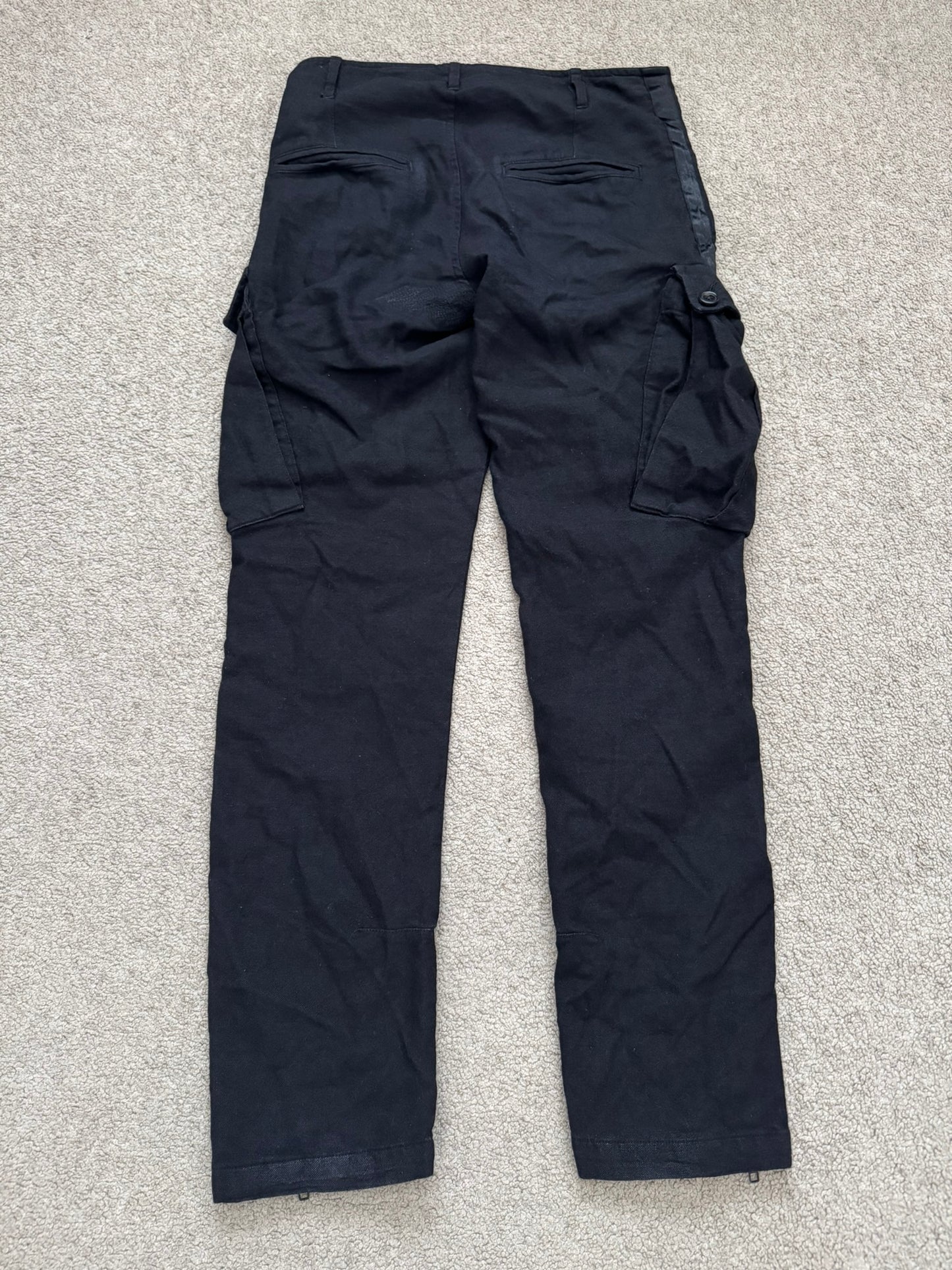 Ann Demeulemeester Wool Side Stripe Cargo Pants