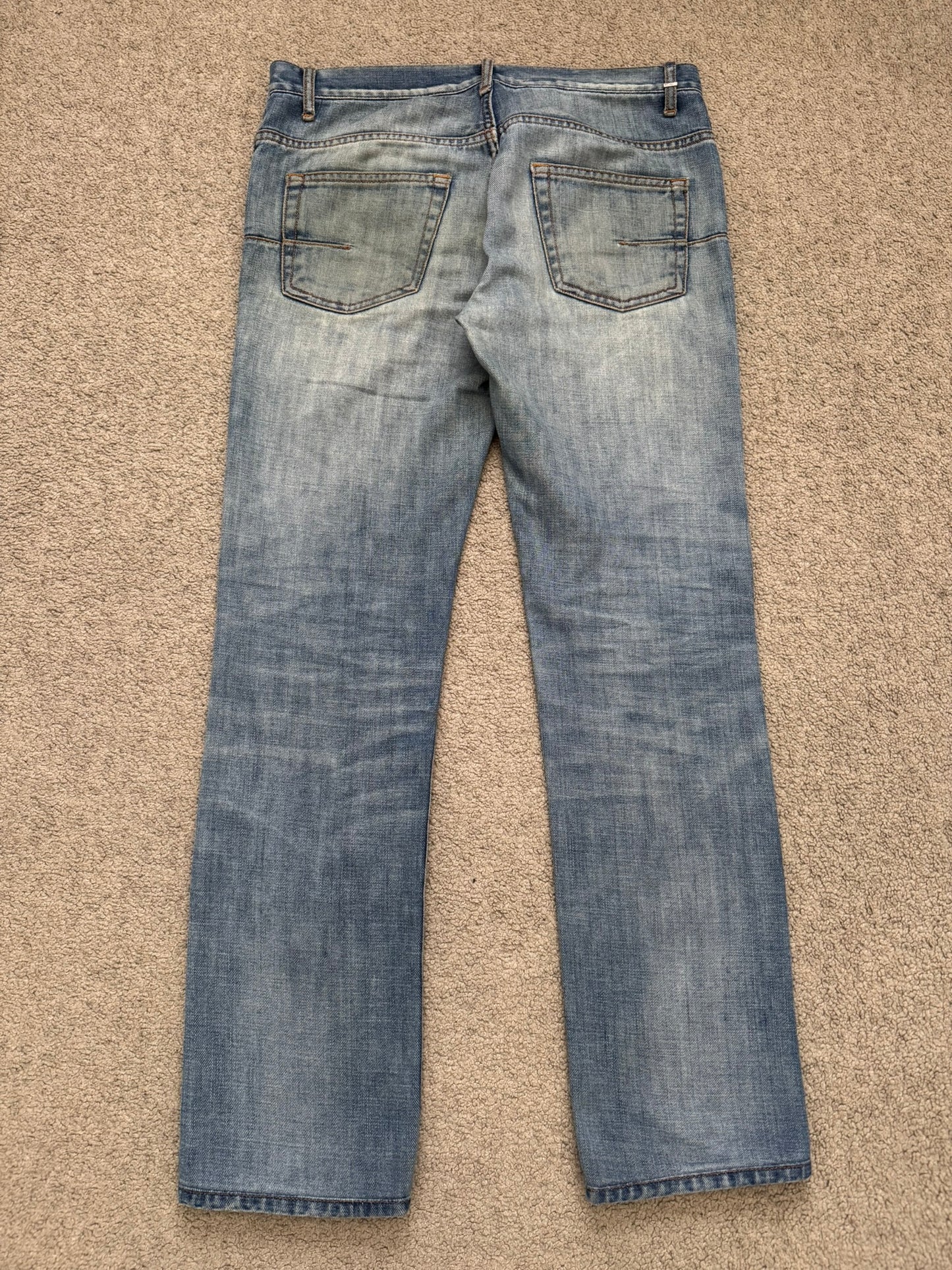 SS08 Dior Homme by Kris Van Assche Dirty Light Washed Denim Jeans