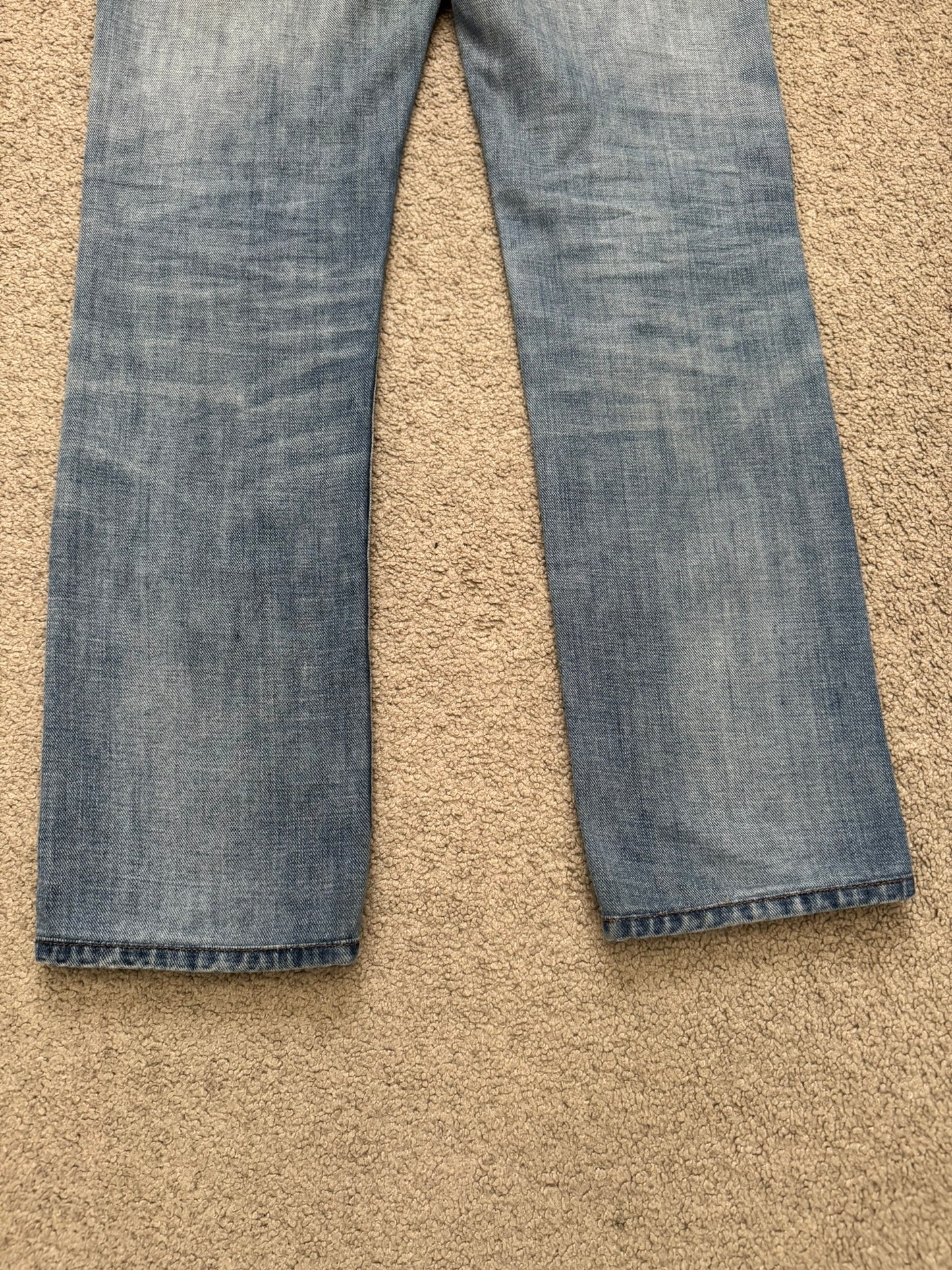 SS08 Dior Homme by Kris Van Assche Dirty Light Washed Denim Jeans