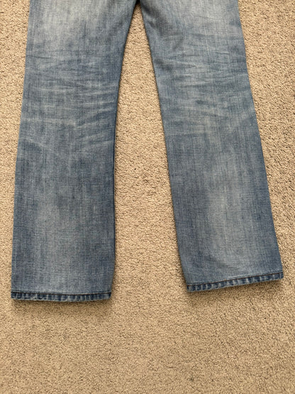 SS08 Dior Homme by Kris Van Assche Dirty Light Washed Denim Jeans