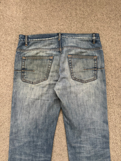 SS08 Dior Homme by Kris Van Assche Dirty Light Washed Denim Jeans