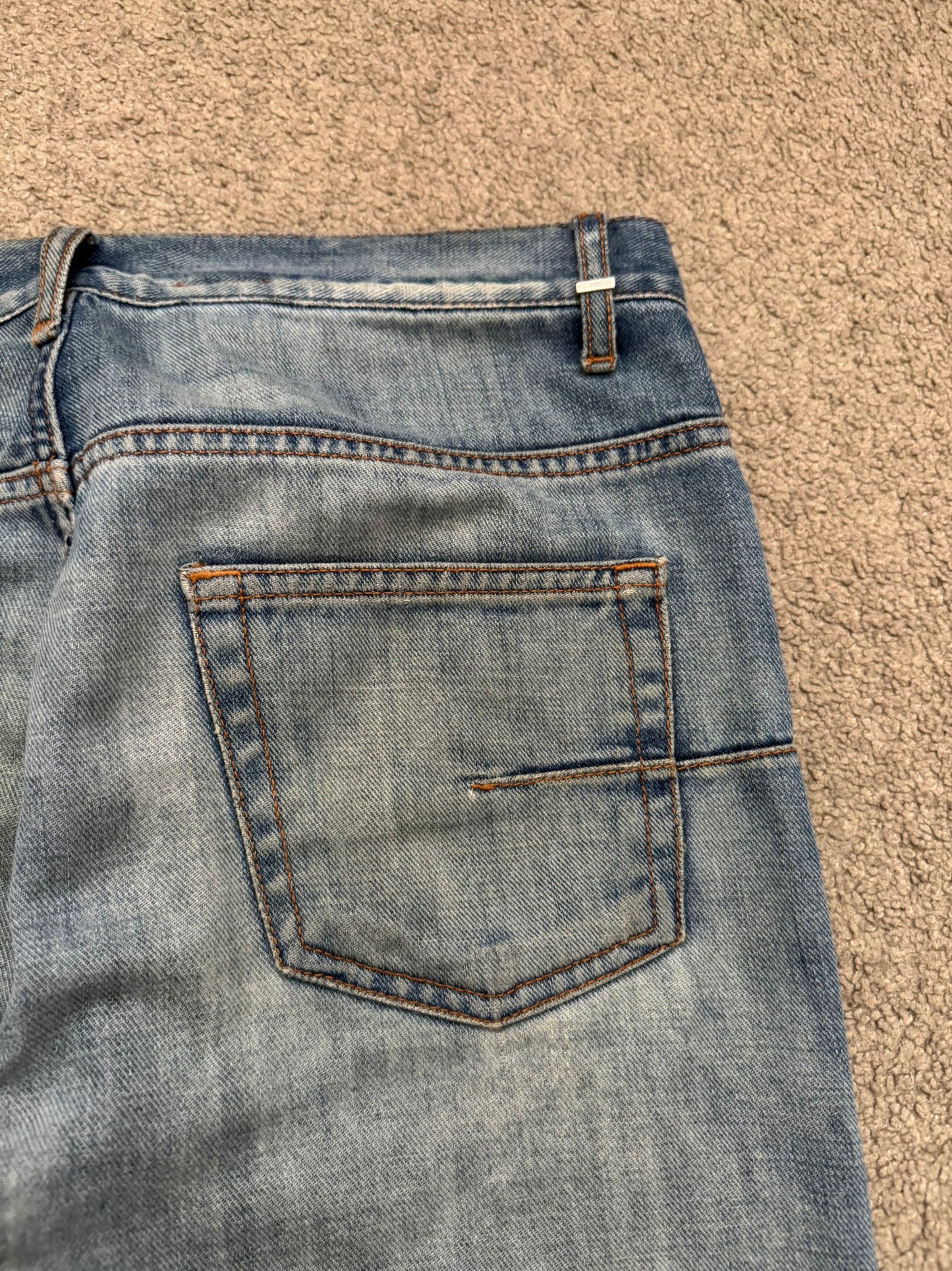 SS08 Dior Homme by Kris Van Assche Dirty Light Washed Denim Jeans