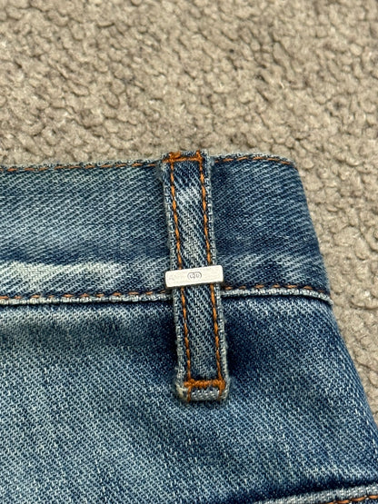 SS08 Dior Homme by Kris Van Assche Dirty Light Washed Denim Jeans