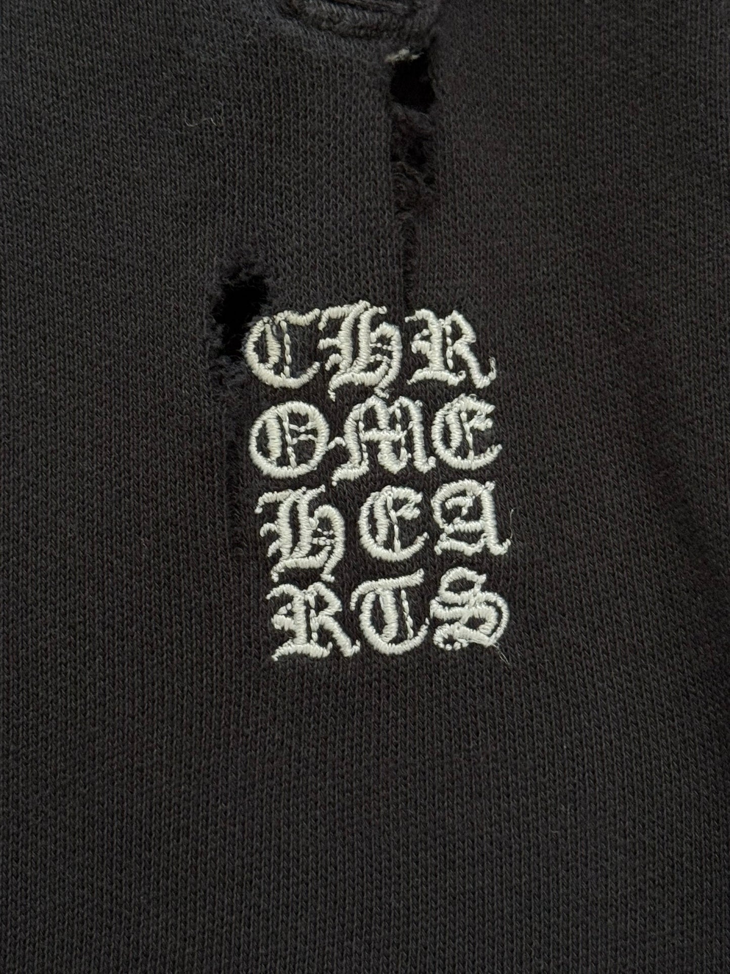 Chrome Hearts Cut & Sewn Vertical Logo Black Sweatpants