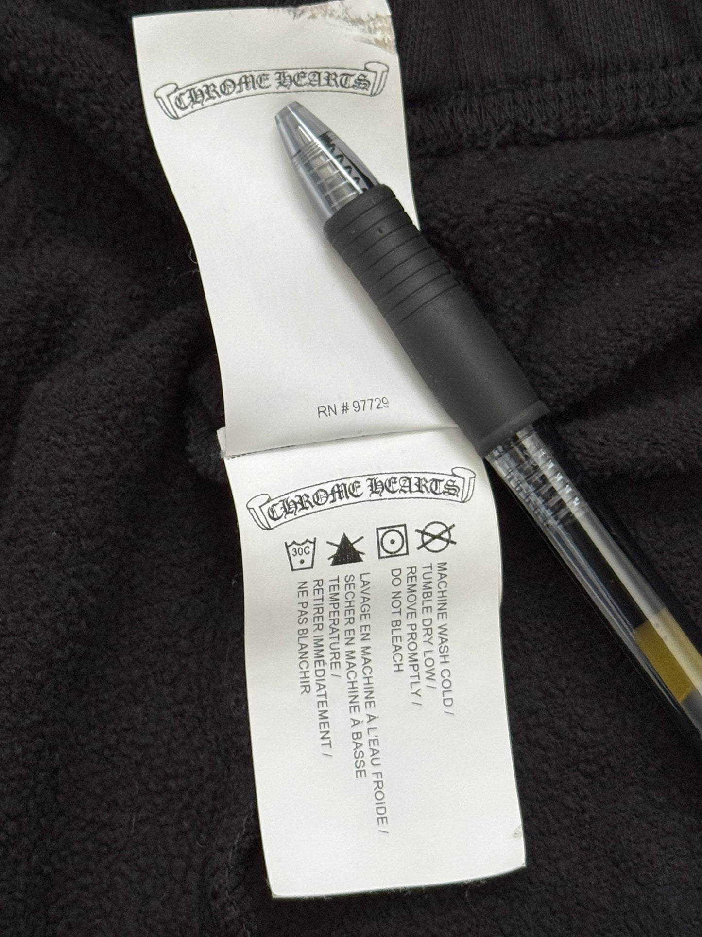 Chrome Hearts Cut & Sewn Vertical Logo Black Sweatpants