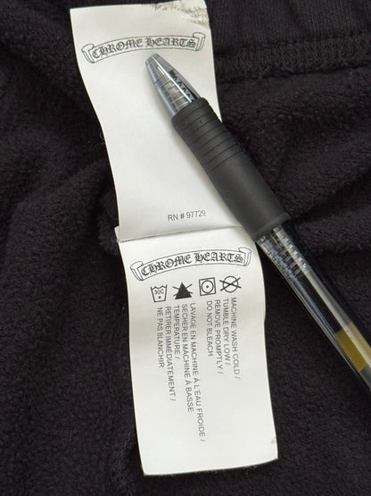 Chrome Hearts Cut & Sewn Vertical Logo Black Sweatpants