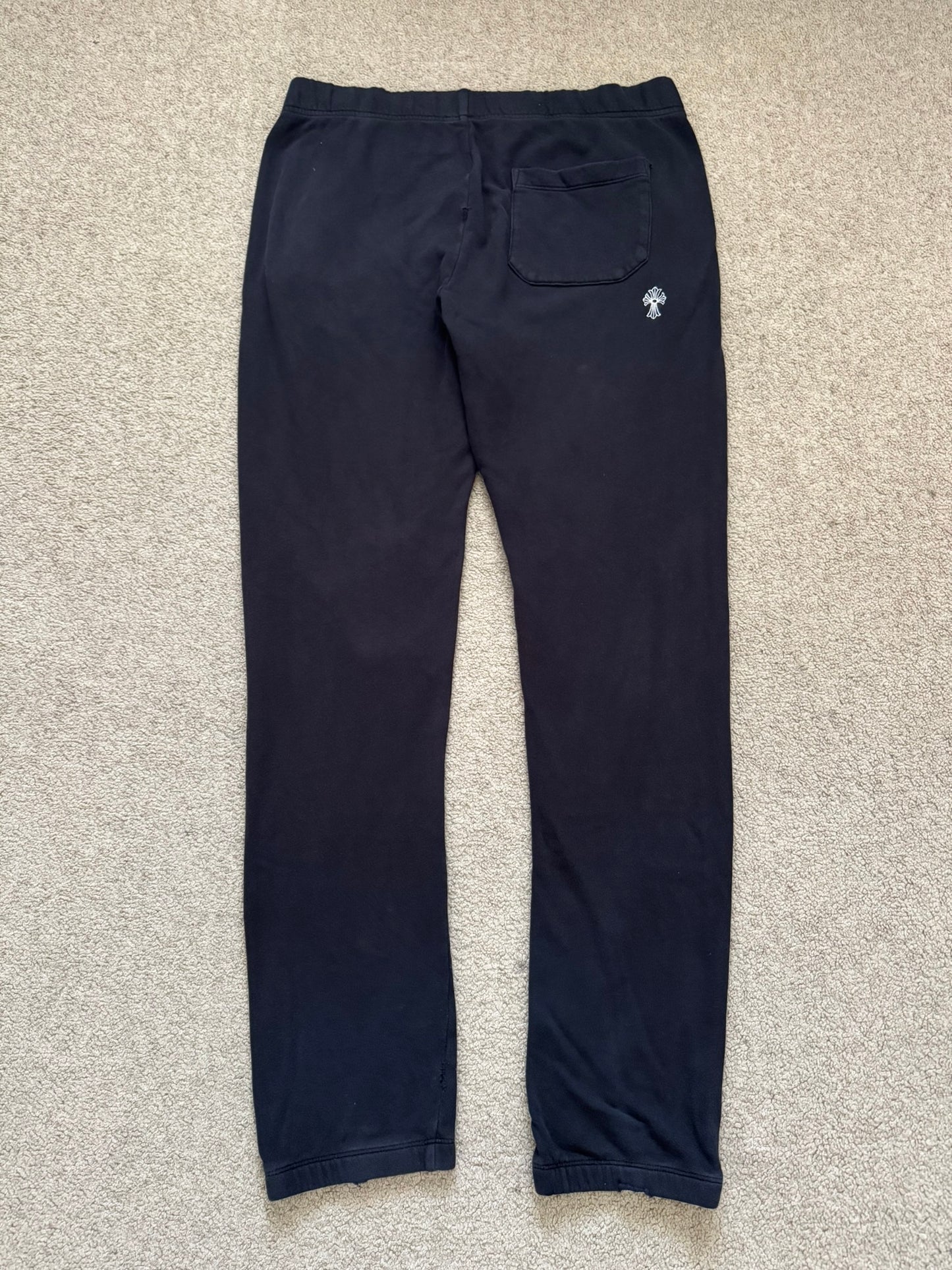 Chrome Hearts Cut & Sewn Vertical Logo Black Sweatpants