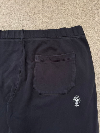 Chrome Hearts Cut & Sewn Vertical Logo Black Sweatpants