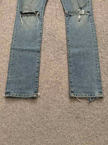 FW15 Saint Laurent by Hedi Slimane Knee Slit D02 Denim Jeans