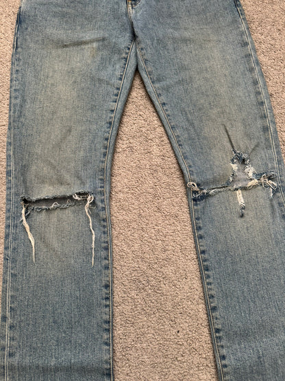 FW15 Saint Laurent by Hedi Slimane Knee Slit D02 Denim Jeans