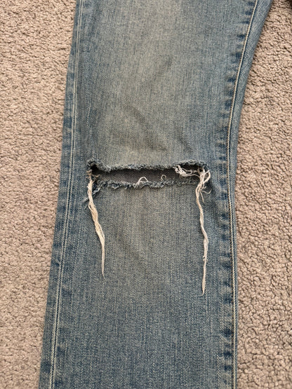FW15 Saint Laurent by Hedi Slimane Knee Slit D02 Denim Jeans