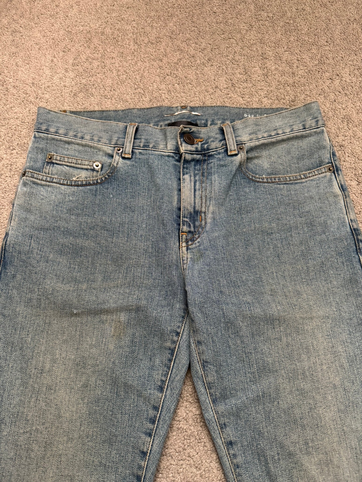 FW15 Saint Laurent by Hedi Slimane Knee Slit D02 Denim Jeans