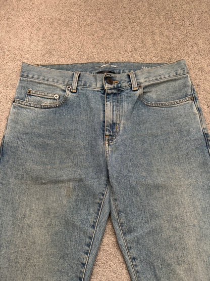 FW15 Saint Laurent by Hedi Slimane Knee Slit D02 Denim Jeans