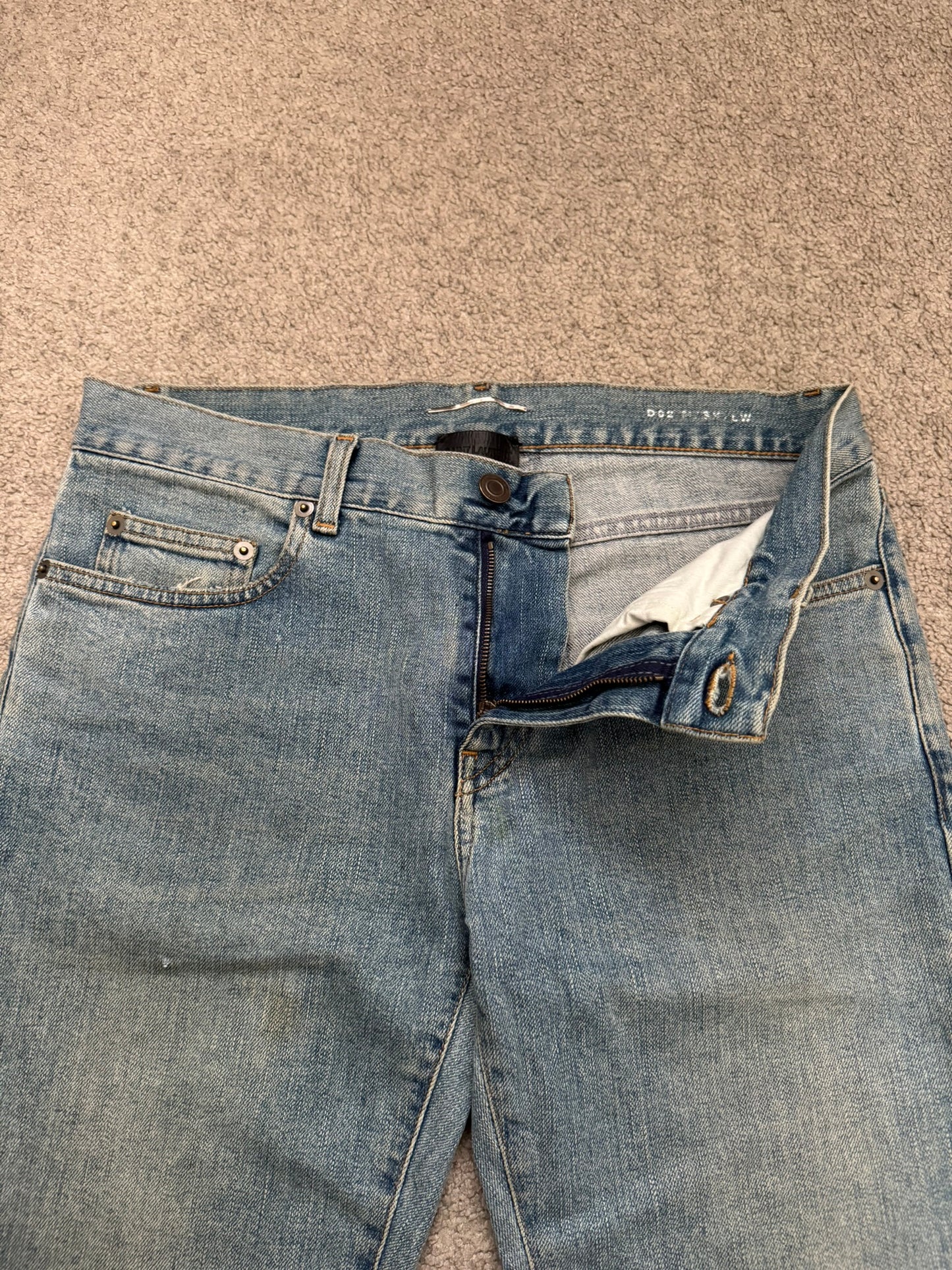 FW15 Saint Laurent by Hedi Slimane Knee Slit D02 Denim Jeans