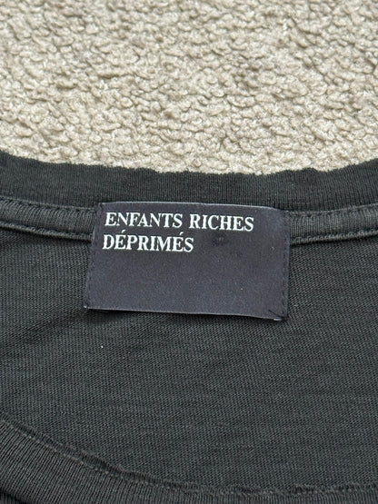 Enfants Riches Deprimes Black Distressed Logo T Shirt