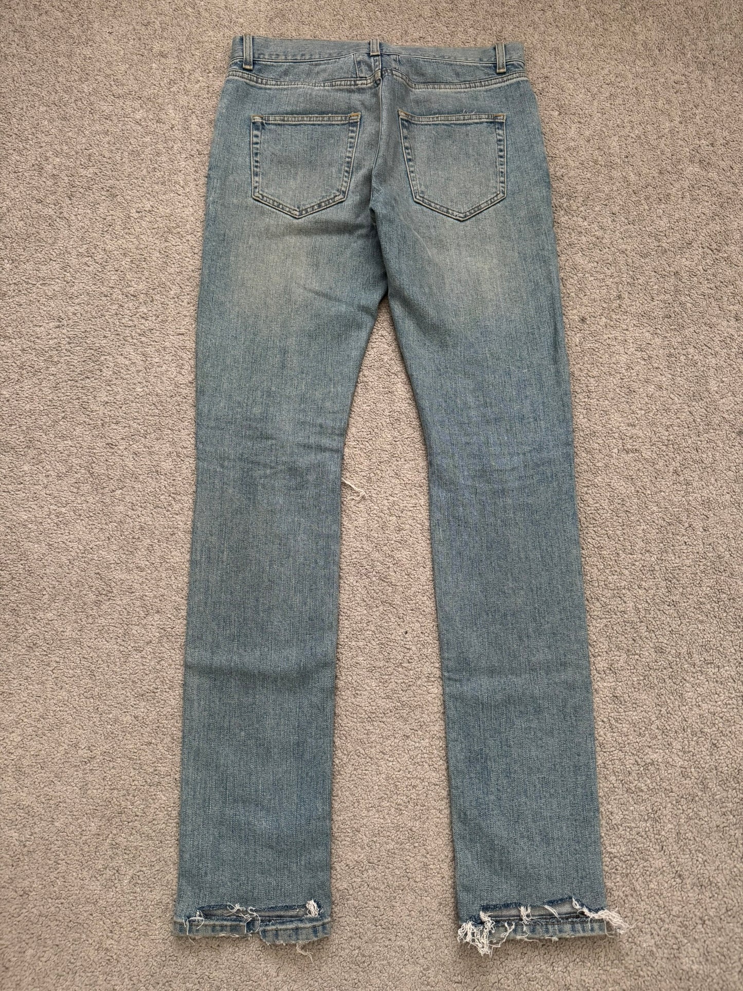 FW15 Saint Laurent by Hedi Slimane Knee Slit D02 Denim Jeans