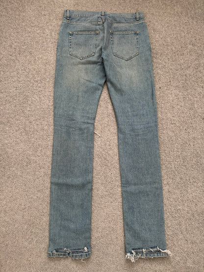 FW15 Saint Laurent by Hedi Slimane Knee Slit D02 Denim Jeans
