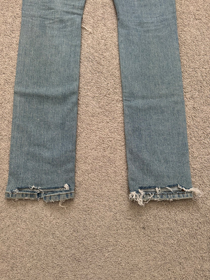 FW15 Saint Laurent by Hedi Slimane Knee Slit D02 Denim Jeans