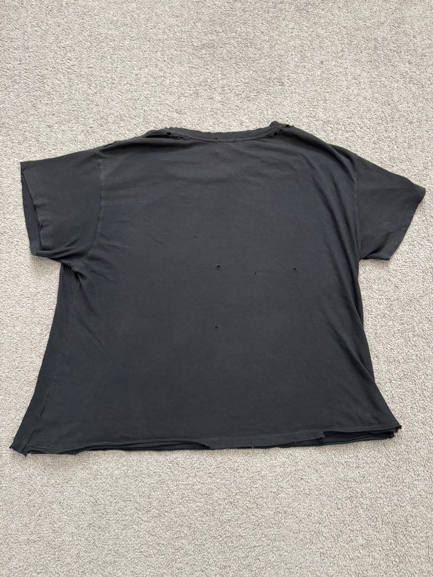 Enfants Riches Deprimes Black Distressed Logo T Shirt