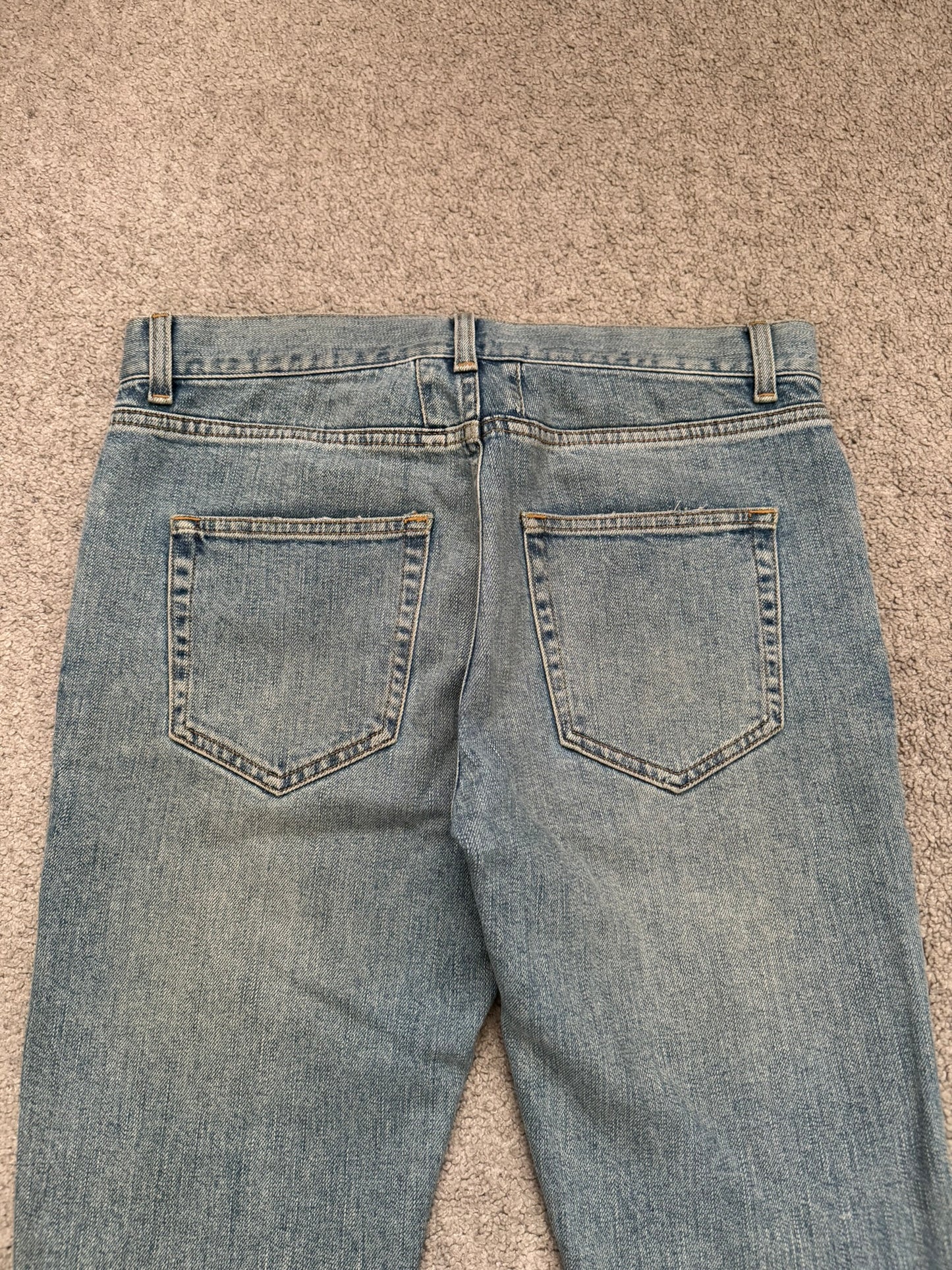FW15 Saint Laurent by Hedi Slimane Knee Slit D02 Denim Jeans