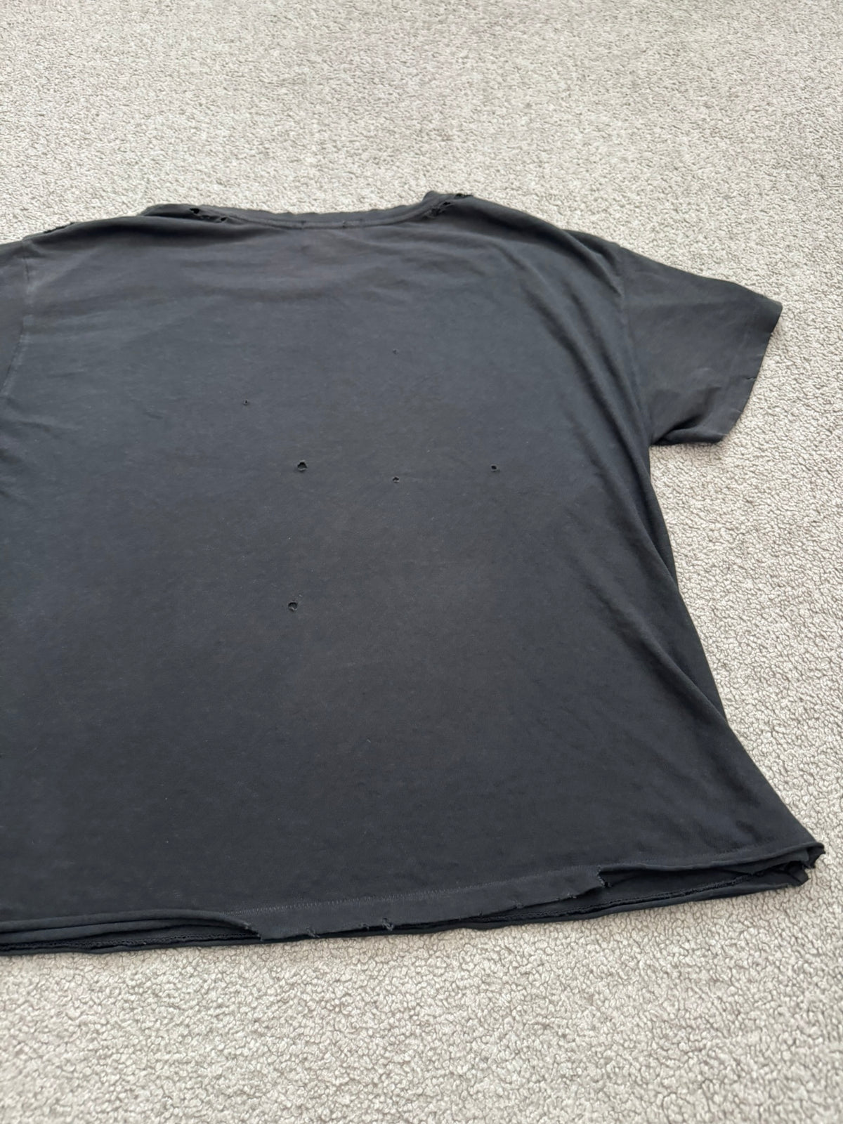 Enfants Riches Deprimes Black Distressed Logo T Shirt