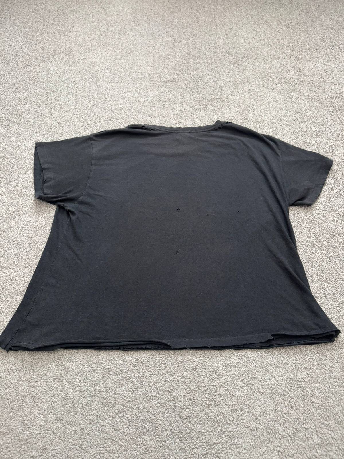 Enfants Riches Deprimes Black Distressed Logo T Shirt