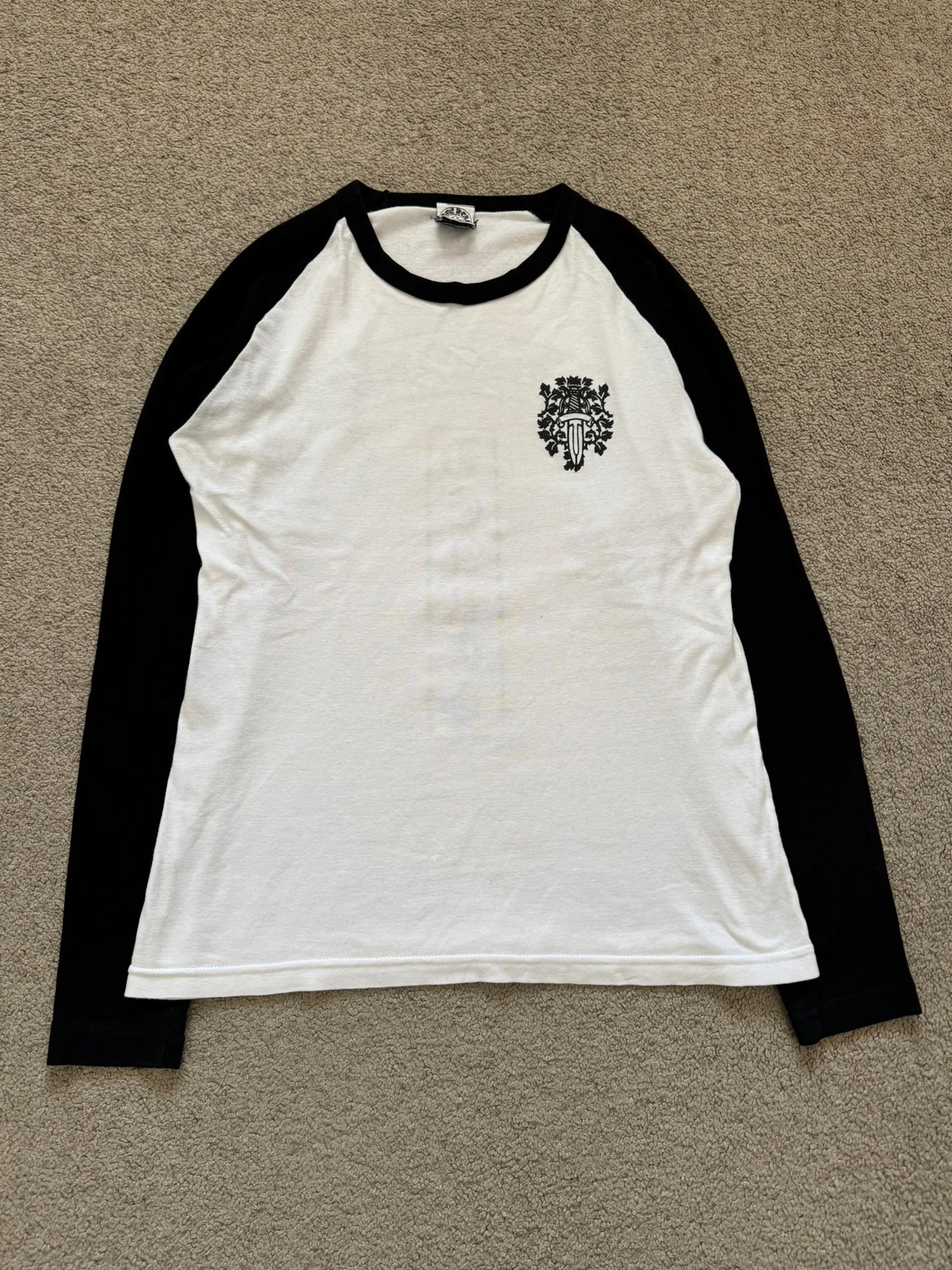 Vintage Chrome Hearts Dagger Baseball Long Sleeve T Shirt