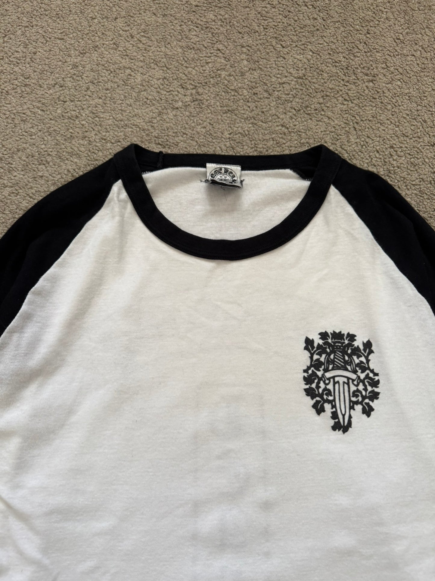 Vintage Chrome Hearts Dagger Baseball Long Sleeve T Shirt