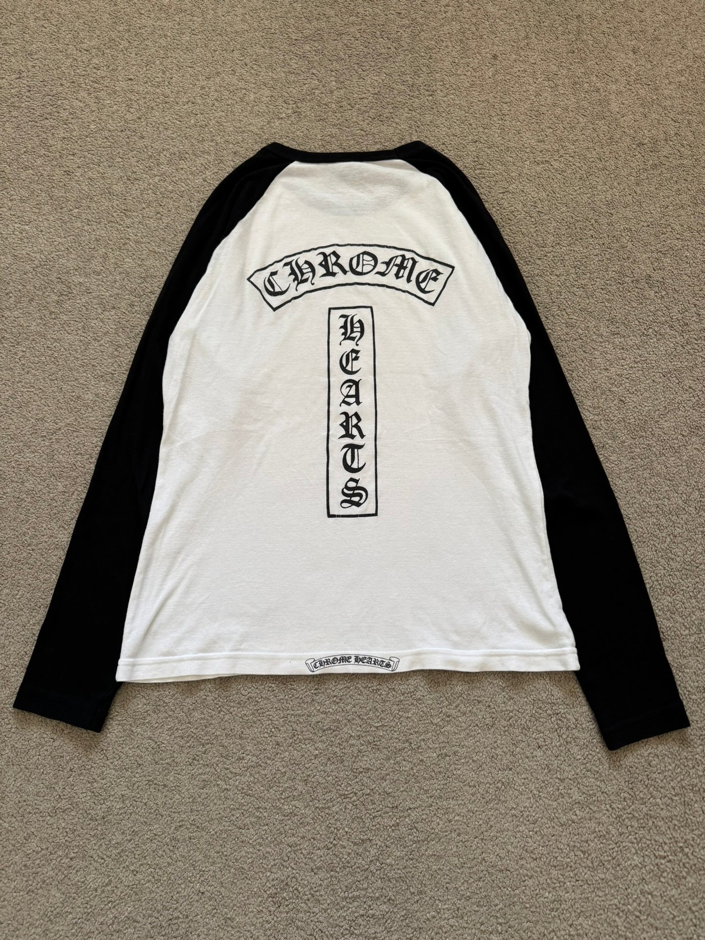 Vintage Chrome Hearts Dagger Baseball Long Sleeve T Shirt