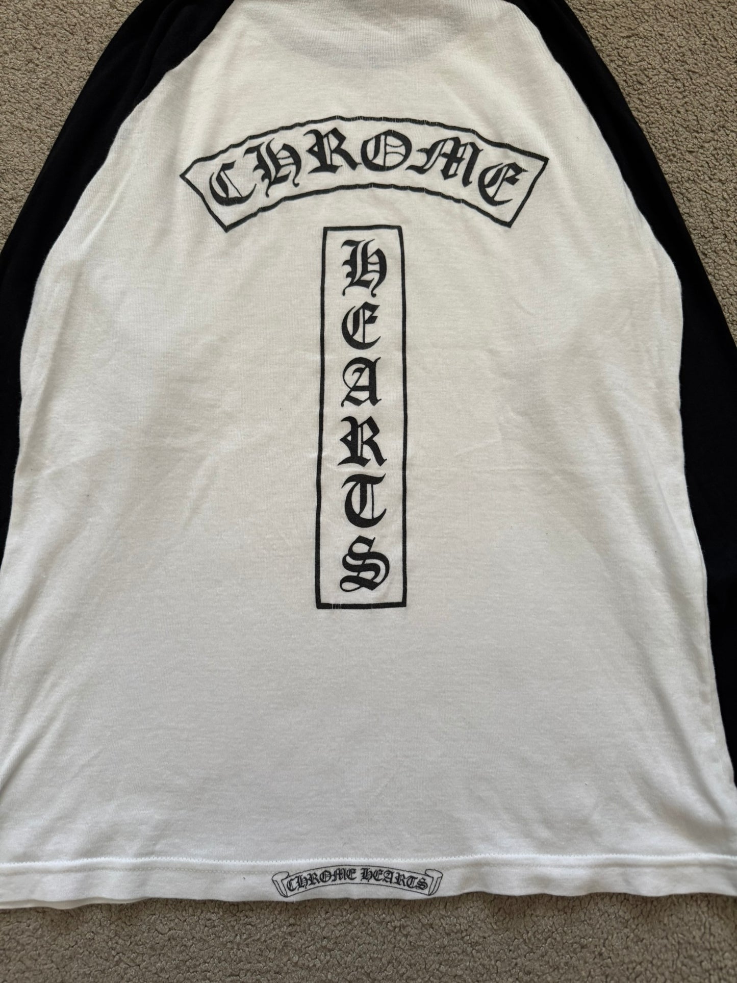 Vintage Chrome Hearts Dagger Baseball Long Sleeve T Shirt