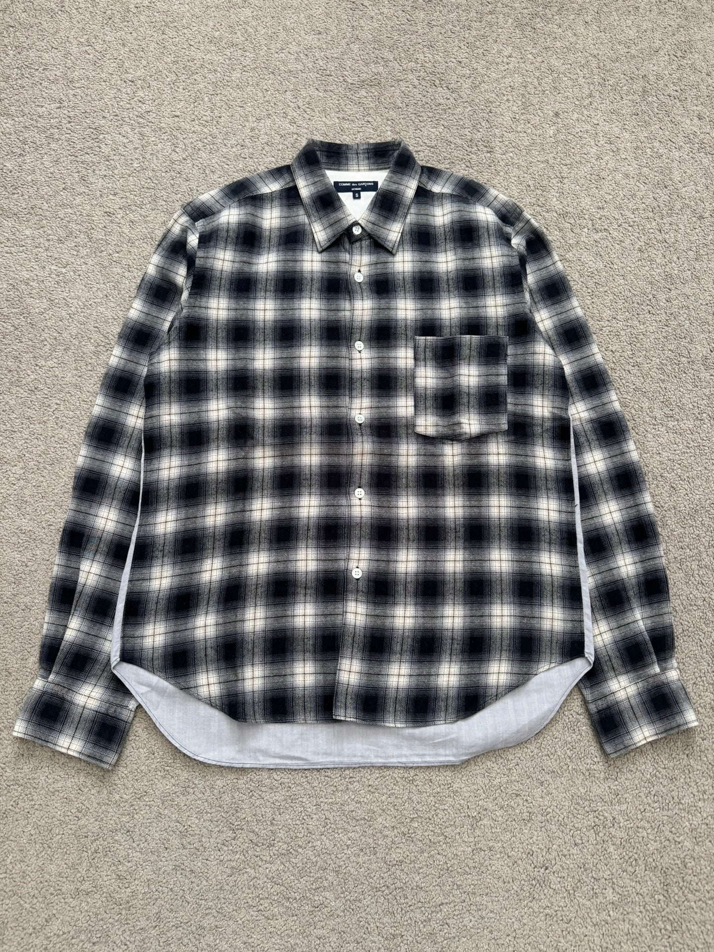 AW09 Comme Des Garcons Homme Hybrid Flannel Button Up Shirt