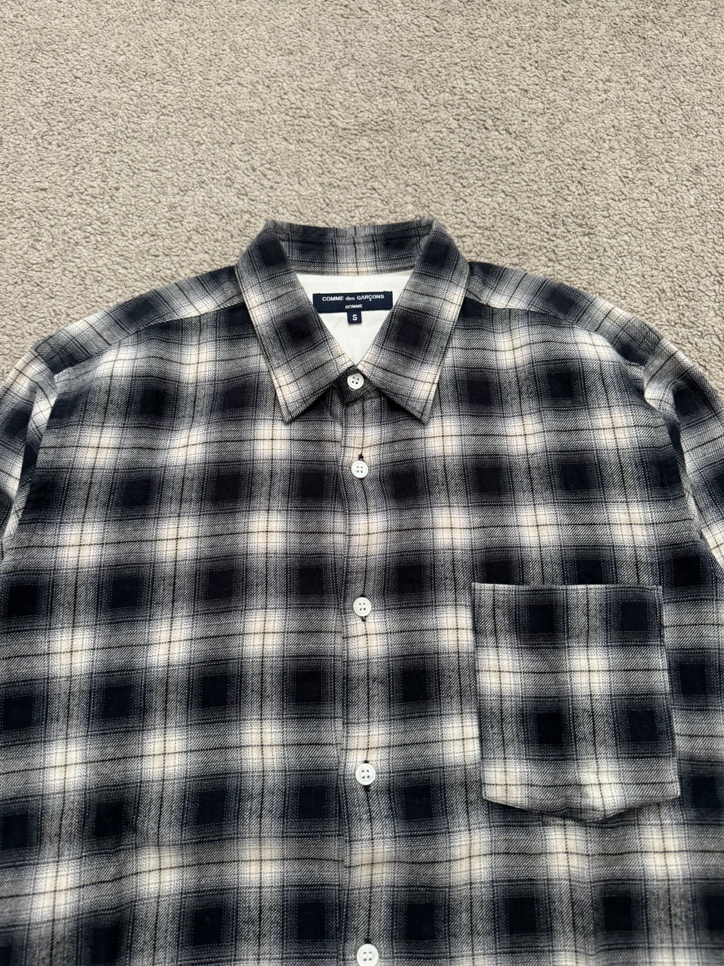 AW09 Comme Des Garcons Homme Hybrid Flannel Button Up Shirt