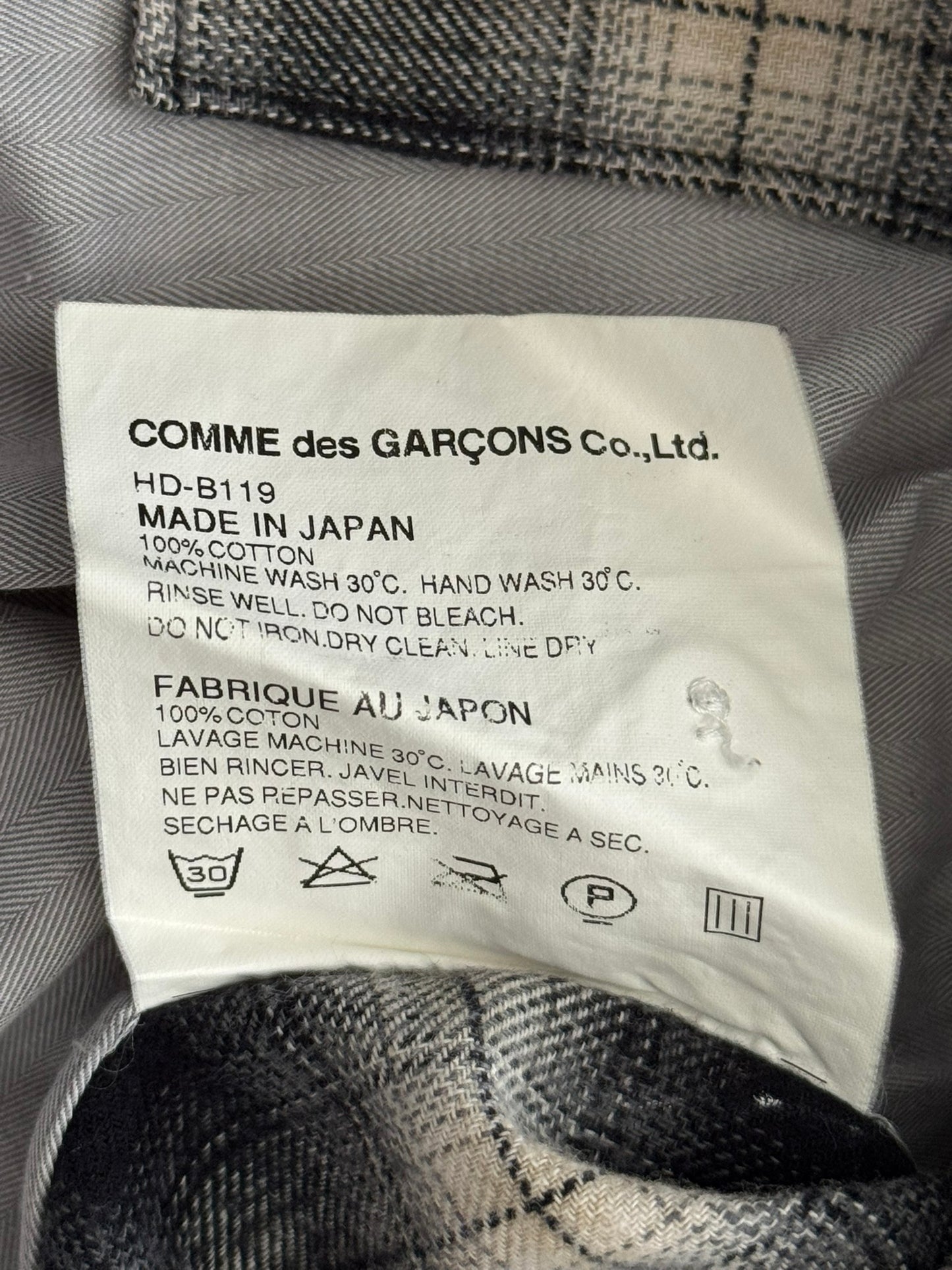 AW09 Comme Des Garcons Homme Hybrid Flannel Button Up Shirt