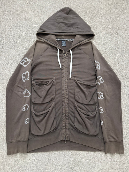 SS05 Number (N)ine "Nightcrawler" Crying Hearts Cargo Zip Up Hoodie