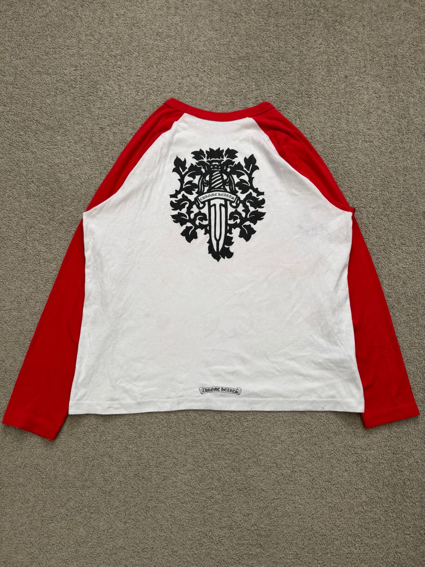 Chrome Hearts Vine Dagger Baseball Long Sleeve T Shirt
