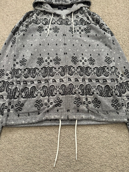 FW12 Comme Des Garcons Homme Paisley Knitted Zip Up Hoodie