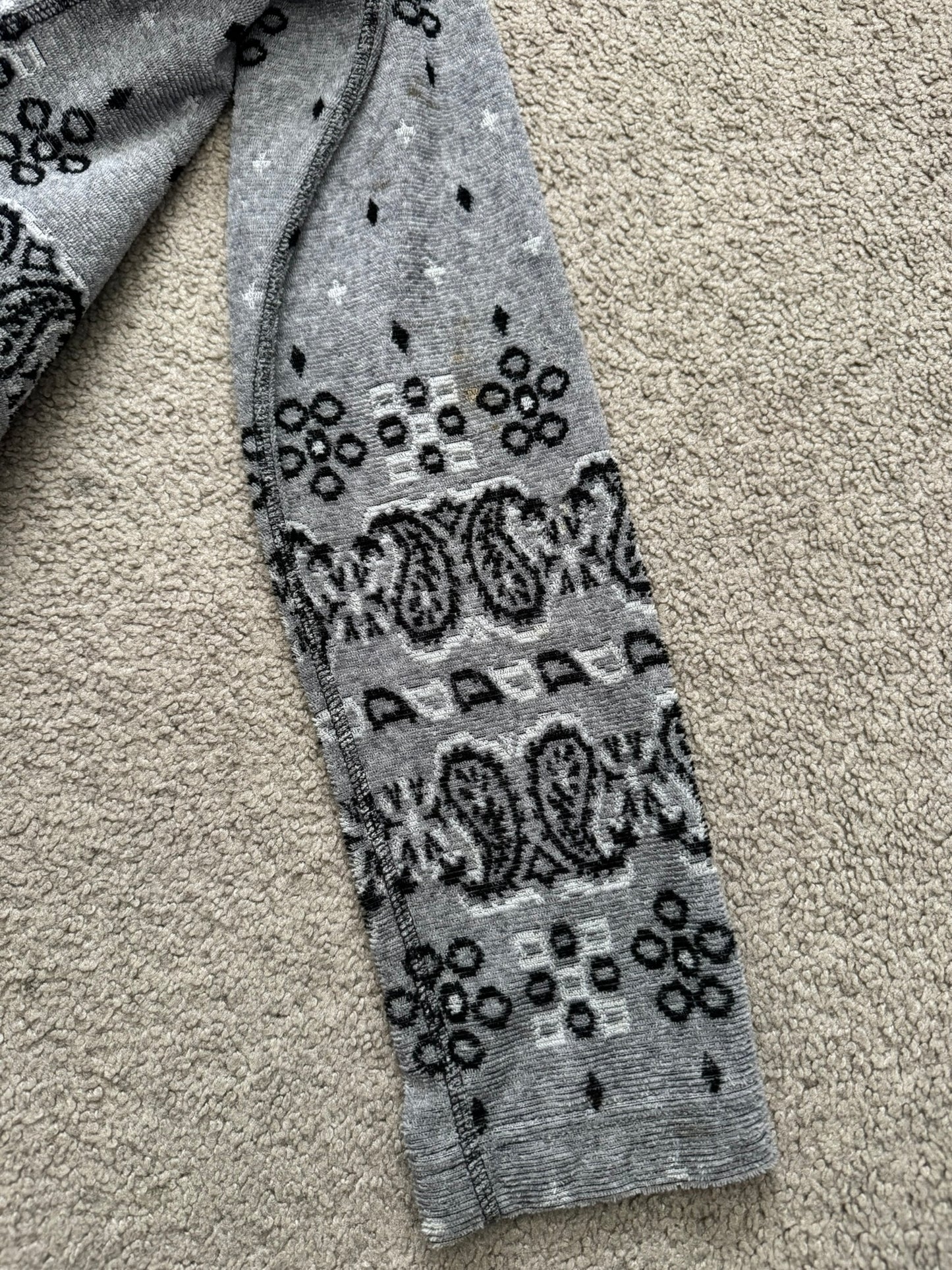 FW12 Comme Des Garcons Homme Paisley Knitted Zip Up Hoodie