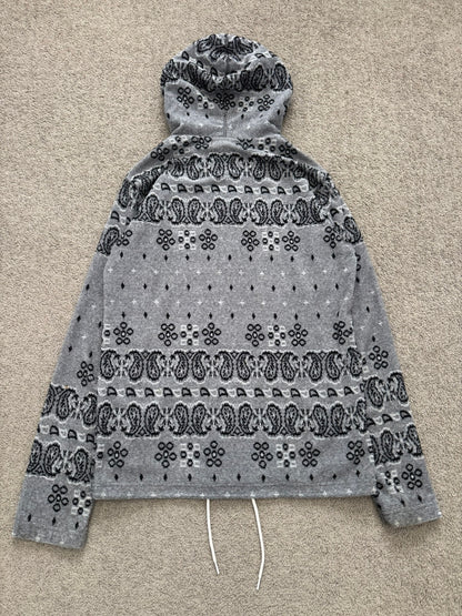 FW12 Comme Des Garcons Homme Paisley Knitted Zip Up Hoodie
