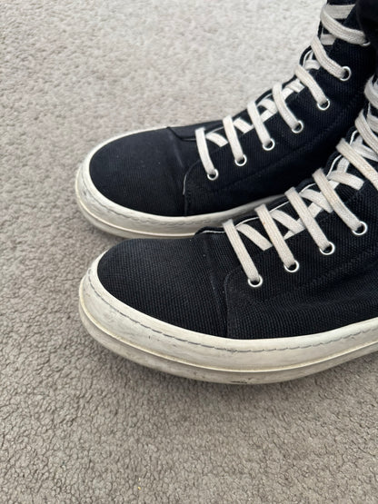 SS15 Rick Owens DRKSHDW "Vegan" Capless High Ramones Sneakers